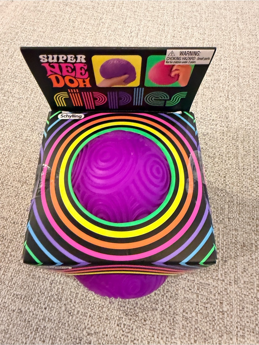 Rare Super NeeDoh Ripples XL Giant Sensory Squishy Fidget Ball Purple NIB - Picture 9 of 12